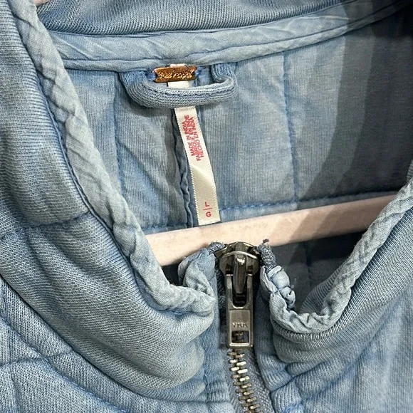 Free People Light Blue Quilted Jacket - Picture 15 of 16